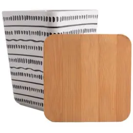 1 Litre Bamboo Container Open